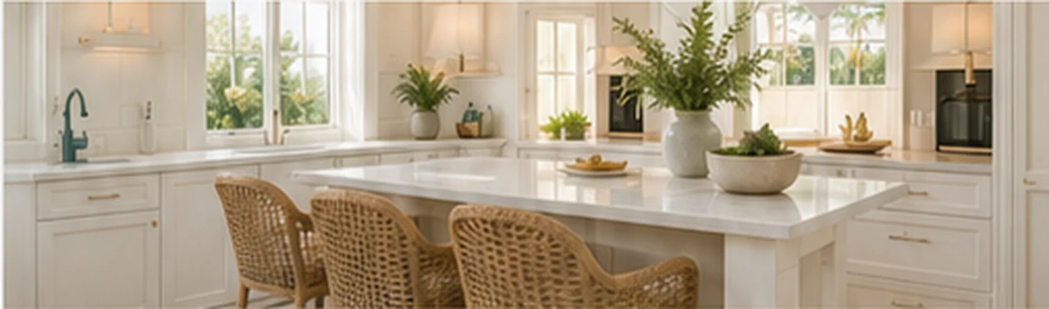 Bright premium kitchen with warm South Florida light